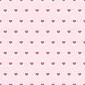 Cute primitive retro pattern with small hearts on dots background