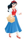 Girl dressed in a costume of Princess Snow White