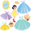 Cute Princess Snow White Paper Doll