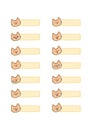 A cute printable orange cat sticker label set Royalty Free Stock Photo