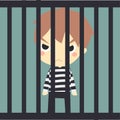 Cute prisoner in the jaill.