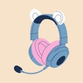 Cute headphones with bear ears for girls