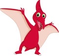 Cute pterodactyl cartoon Royalty Free Stock Photo