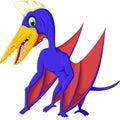 Cute pterodactyl cartoon for you design Royalty Free Stock Photo