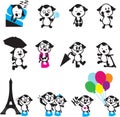 Cute puppies dog characters