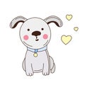 Cute puppy character vector illustration. Royalty Free Stock Photo