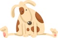 Cute puppy dog cartoon illustration Royalty Free Stock Photo