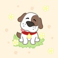 Cute puppy, drawing for kids.Vector illustration