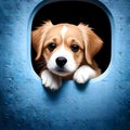 Cute puppy looking at the viewer - ai generated image