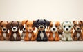 a Cute Puppy Pattern for Whimsical Figurines. Generative AI