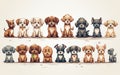 a Cute Puppy Pattern for Whimsical Figurines. Generative AI