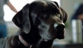 Cute puppy portrait: Labrador retriever looking at camera generated by AI