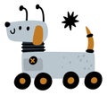 Cute puppy robot. Mechanic dog. Futuristic toy