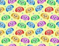 Cute puppy seamless pattern. Dog repetitive texture. Children endless background. Vector illustration. Royalty Free Stock Photo