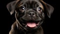 Cute puppy sitting, looking at camera, purebred French Bulldog generated by AI Royalty Free Stock Photo