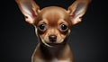 Cute puppy sitting, looking at camera, purebred French Bulldog generated by AI Royalty Free Stock Photo