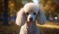 Cute purebred puppy sitting outdoors, looking at camera with fluffy fur generated by AI Royalty Free Stock Photo