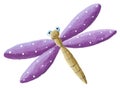 Cute purple Dragonfly Royalty Free Stock Photo