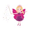 Cute purple fairy tale vector