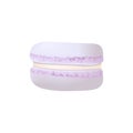 Cute purple macaroon. Cake macaron with cream. Vector illustration. Culinary, pastry, cake