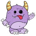 Cute Purple Monster, Illustration