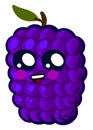 Cute purple mulberry, illustration, vector