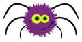 Cute purple spider, illustration, vector
