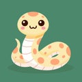 Cute vector python snake cartoon illustration Royalty Free Stock Photo