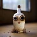 Cute And Quirky Bottle With Big Eyes: A Conceptual Art Piece