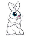 Cute rabbit beautiful cute character cartoon illustration