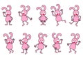 Cute rabbit cartoon motion illustration