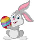 Cute rabbit with Easter egg Royalty Free Stock Photo