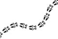 Cute rabbit footprints. Isolated illustration on a white background. Vector illustration Royalty Free Stock Photo