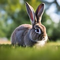 Cute rabbit in the grass