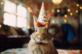 Cute rabbit party hat. Generate Ai