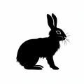 Cute Rabbit Silhouette: Victor Moscoso Style Optical Illusion Painting