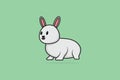 Cute Rabbit Siting cartoon vector illustration.