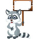 Cute raccoon cartoon