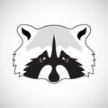 Cute raccoon face. Vector illustration