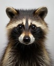 Cute Raccoon Posing on White Background - An Eye-Catching Sight! Royalty Free Stock Photo