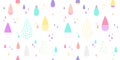 Cute raining pattern seamless colorful. Abstract water drop for kid fabric print, wallpaper, wrapping paper, textile, baby