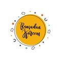 Cute Ramadan Kareem greeting flat illustration