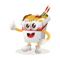 Cute ramen mascot thumbs up