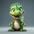 Cute And Realistic 3d Dragon Character For Digital Publishing