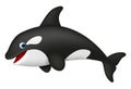 Cute realistic killer whale