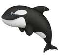 Cute realistic killer whale