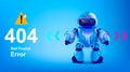 Cute Realistic Robot With 404 Error Page