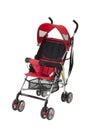 Cute red baby pram