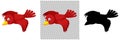 Cute red bird cartoon character Royalty Free Stock Photo