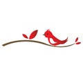 cute Red bird logo vector design Vector illustration Royalty Free Stock Photo